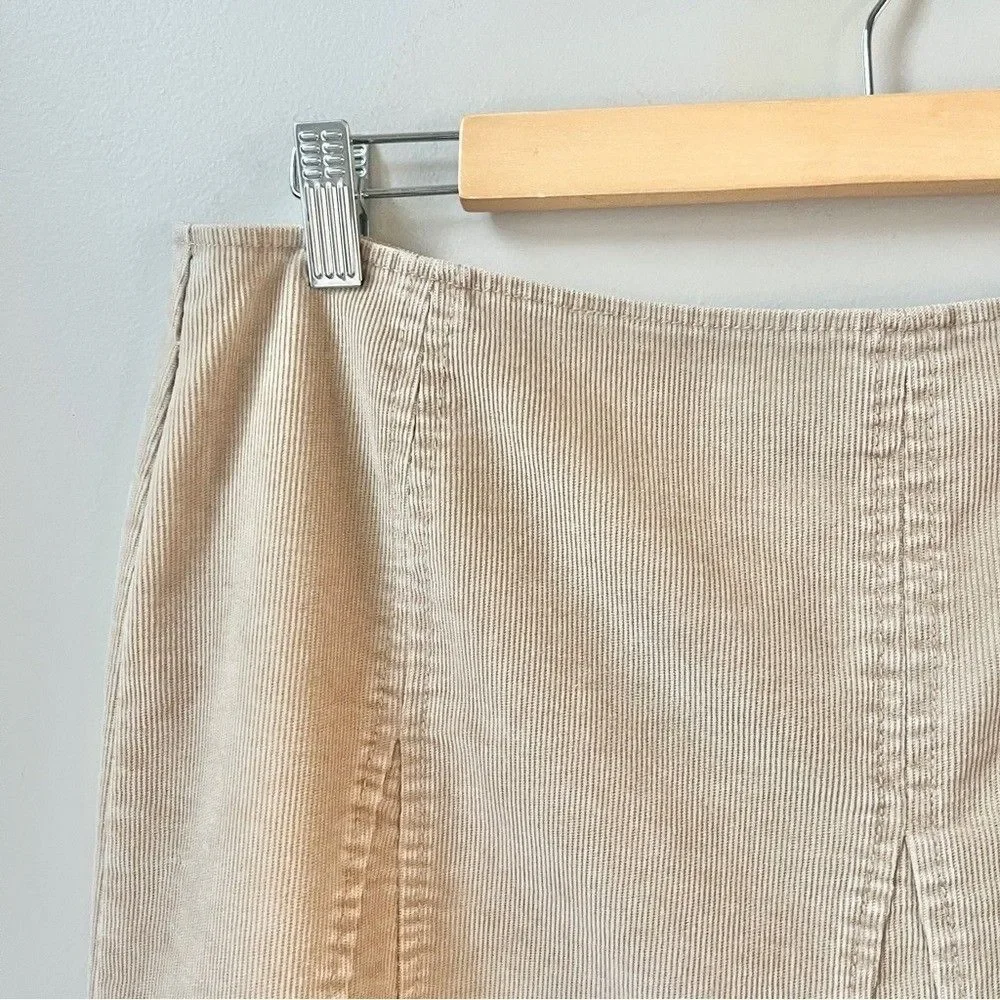 Vintage Gap Skirt Women's 12 Corduroy Tan Fall Collegiate Preppy Classic Neutral